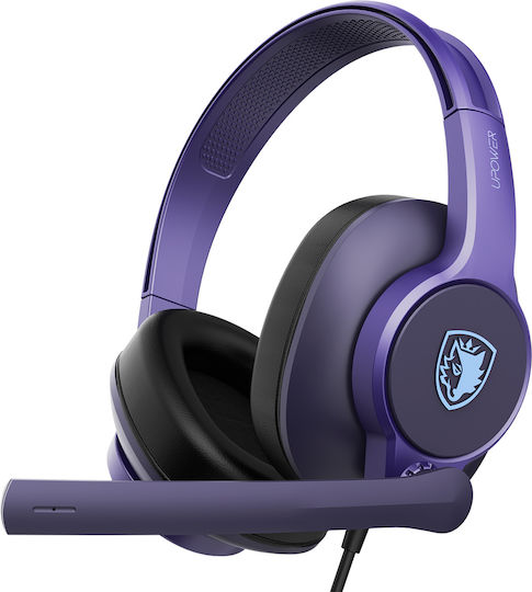 Sades Upower Über Ohr Gaming-Headset mit Konnektivität 3,5 mm Lila für PC