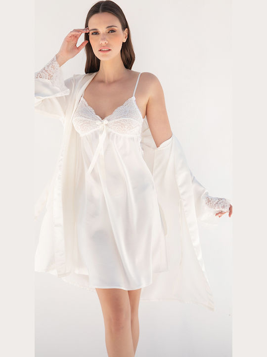 Winter Bridal Women's Robe White
