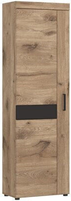 Единична врата Гардероб Tivodea 100 Oak, Anthracite 58x38x195см