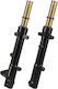 Racing Front Forks Boots 4 Honda GTR 150 Black Gold Handlebar Covers
