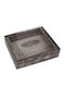 Tabletop Rectangle Wedding Crown Case Gold 26x30cm
