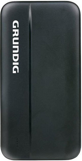 Grundig Power Bank 10000mAh με 2 Θύρες USB-A και Θύρα USB-C Μαύρο