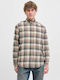 Long-sleeved Flannel Shirt Checked Multicolour