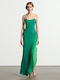 Rochie Maxi De Seara De Vară Jupon Verde