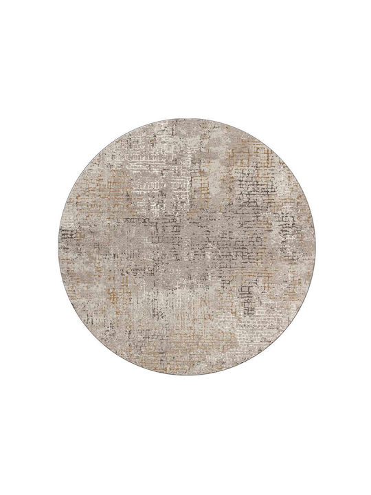 Ns Carpets Teppich Rund Synthetisch,Polyester/Cotton/Leather Vizon Gold