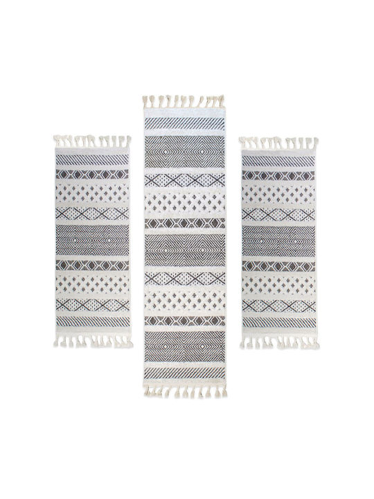 Balsan Monet-s Urban Modern Bedroom Rugs Set Brown Cream P621341 3pcs