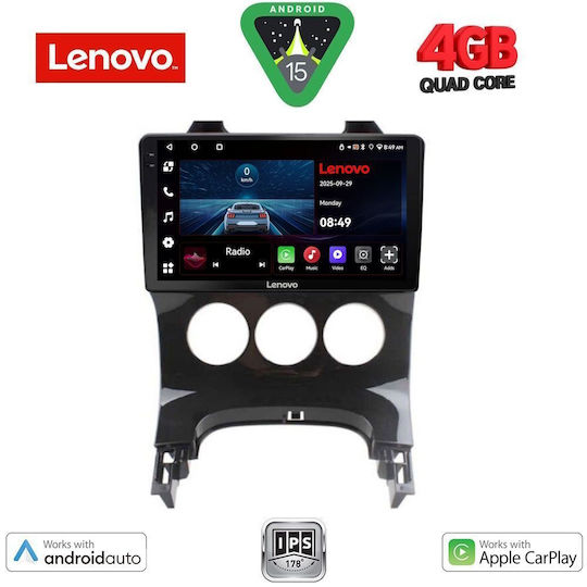 Lenovo Ηχοσύστημα Αυτοκινήτου για Peugeot 3008 2008-2016 με A/C (Bluetooth/USB/WiFi/GPS/Apple-Carplay/Android-Auto) με Οθόνη Αφής 9"