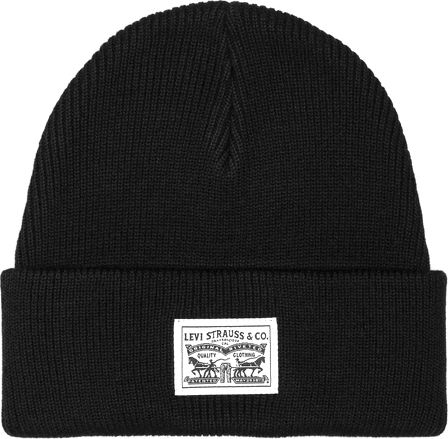 Beanie Ανδρικός Σκούφος με Rib Πλέξη σε Μαύρο χρώμα