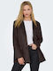Only Blazer pentru femei Piele Sacou Maro