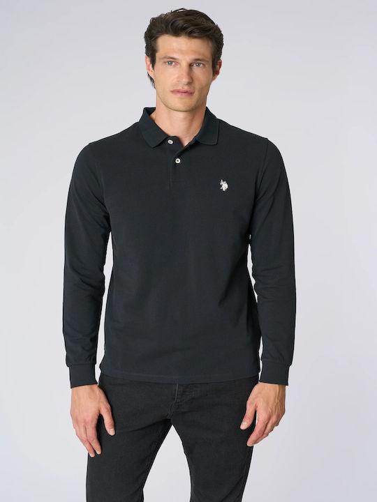 Must Polo Μπλούζα Μακρυμάνικη Μαύρη