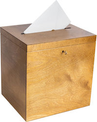 Creative Deco Wooden Box Wedding Envelopes Light Walnut 29 X 25 X 30 Cm Unpainted Natural Wood Lid Key Box Special Occasions Birthdays Weddings Decoration