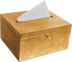 Creative Deco Wooden Box Wedding Envelopes Light Walnut 29 X 25 X 15 Cm Unpainted Natural Wood Lid Key Box Special Occasions Birthdays Weddings Decoration