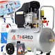 Tagred Cu o singură fază Compresor de aer 95dB cu Putere 3.4hp și Rezervor de aer 24lt