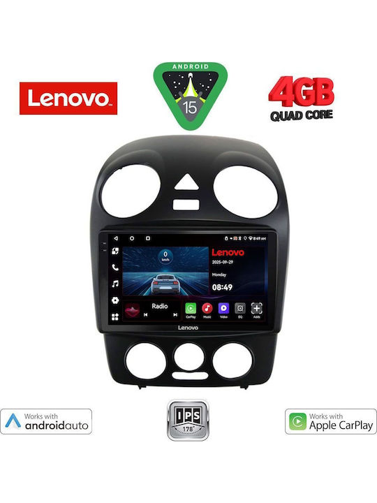 Lenovo Auto-Audiosystem für Volkswagen Käfer 2004-2011 (Bluetooth/USB/AUX/WiFi/GPS/Apple-Carplay/Android-Auto) mit Touchscreen 9"
