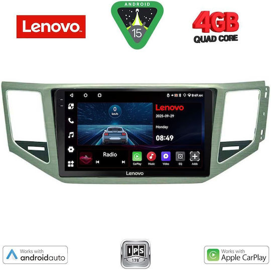 Lenovo Ηχοσύστημα Αυτοκινήτου για Volkswagen Golf Sportsvan 2014 (Bluetooth/USB/AUX/WiFi/GPS/Apple-Carplay/Android-Auto) με Οθόνη Αφής 10"