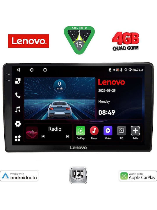 Lenovo Car Audio System for Audi A4 2008-2015 (Bluetooth/USB/AUX/WiFi/GPS/Apple-Carplay/Android-Auto) with Touch Screen 10"