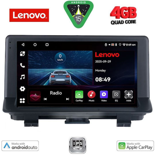 Lenovo Car Audio System for Audi Q3 2013-2018 (Bluetooth/USB/AUX/WiFi/GPS/Apple-Carplay/Android-Auto) with Touch Screen 9"