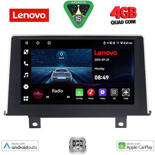 Lenovo Car Audio System for BMW Series 1 2011-2016 (Bluetooth/USB/AUX/WiFi/GPS/Apple-Carplay/Android-Auto) with Touch Screen 9"