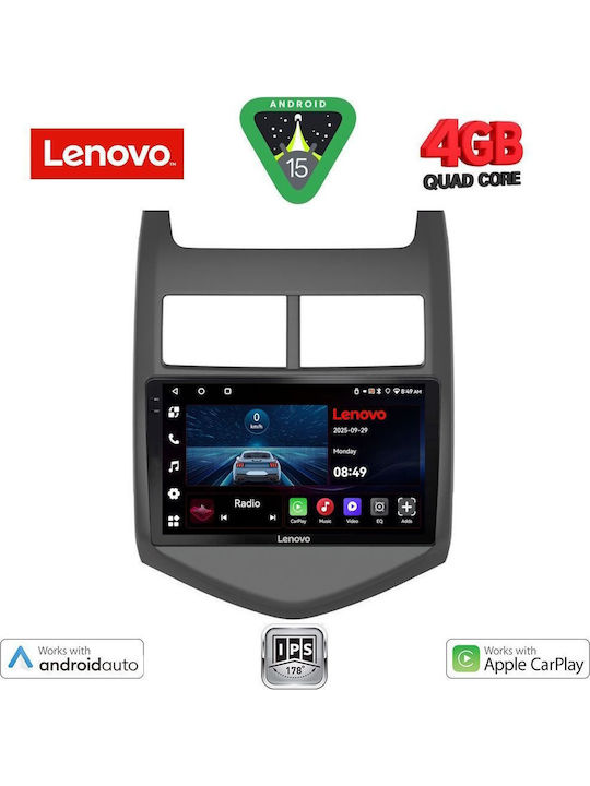 Lenovo Car Audio System for Chevrolet Aveo 2011-2014 (Bluetooth/USB/AUX/WiFi/GPS/Apple-Carplay/Android-Auto) with Touch Screen 9"