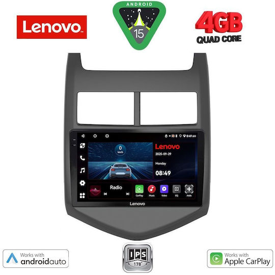 Lenovo Ηχοσύστημα Αυτοκινήτου για Chevrolet Aveo 2011-2014 (Bluetooth/USB/AUX/WiFi/GPS/Apple-Carplay/Android-Auto) με Οθόνη Αφής 9"