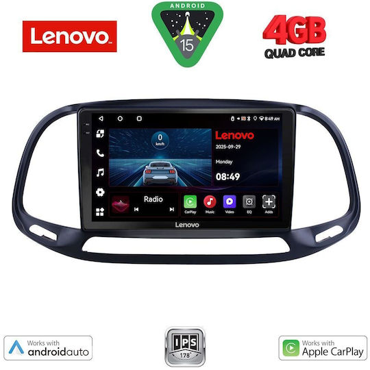 Lenovo Ηχοσύστημα Αυτοκινήτου για Opel Combo Fiat Doblo 2015-2018 (Bluetooth/USB/AUX/WiFi/GPS/Apple-Carplay/Android-Auto) με Οθόνη Αφής 9"