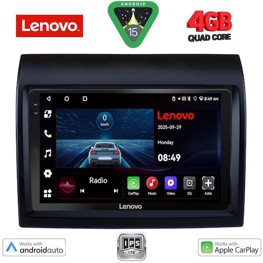 Lenovo Car Audio System for Peugeot Boxer Fiat Ducato Citroen Jumper 2006-2021 (Bluetooth/USB/AUX/WiFi/GPS/Apple-Carplay/Android-Auto) with Touch Screen 9"
