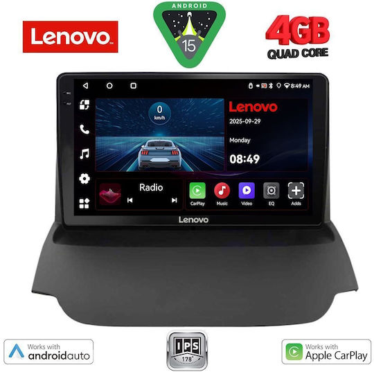 Lenovo Car Audio System for Ford EcoSport 2012-2018 (Bluetooth/USB/AUX/WiFi/GPS/Apple-Carplay/Android-Auto) with Touch Screen 9"