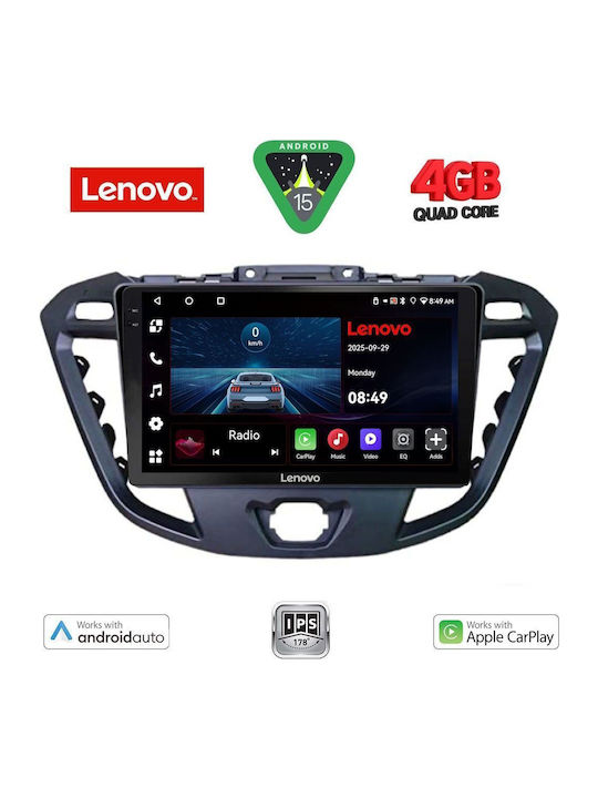 Lenovo Car Audio System for Ford Transit Custom / Tourneo Custom 2013-2019 (Bluetooth/USB/AUX/WiFi/GPS/Apple-Carplay/Android-Auto) with Touch Screen 9"