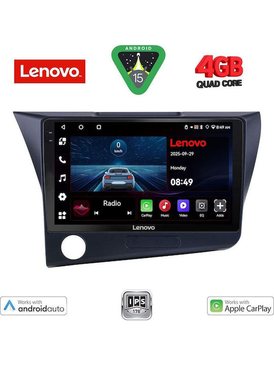 Lenovo Car Audio System for Honda CR-Z 2010-2016 (Bluetooth/USB/AUX/WiFi/GPS/Apple-Carplay/Android-Auto) with Touch Screen 9"