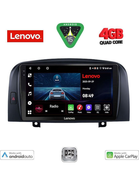Lenovo Car Audio System for Hyundai Sonata 2006-2009 (Bluetooth/USB/AUX/WiFi/GPS/Apple-Carplay/Android-Auto) with Touch Screen 9"