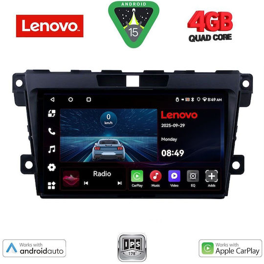 Lenovo Car Audio System for Mazda CX-7 2006-2012 (Bluetooth/USB/AUX/WiFi/GPS/Apple-Carplay/Android-Auto) with Touch Screen 9"