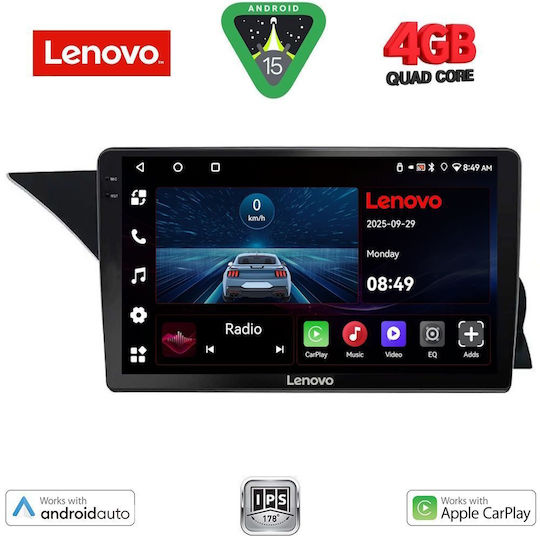 Lenovo Car Audio System for Mercedes-Benz GLK 2013-2017 (Bluetooth/USB/AUX/WiFi/GPS/Apple-Carplay/Android-Auto) with Touch Screen 9"