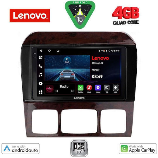 Lenovo Ηχοσύστημα Αυτοκινήτου για Mercedes-Benz S Class 1998-2005 (Bluetooth/USB/AUX/WiFi/GPS/Apple-Carplay/Android-Auto) με Οθόνη Αφής 9"