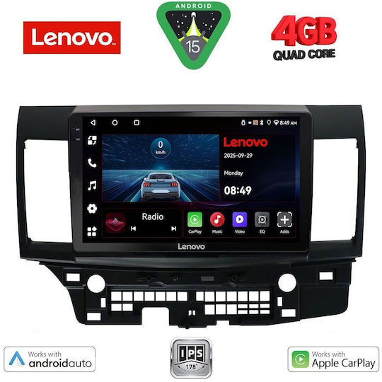 Lenovo Ηχοσύστημα Αυτοκινήτου για Mitsubishi Lancer 2008 (Bluetooth/USB/AUX/WiFi/GPS/Apple-Carplay/Android-Auto) με Οθόνη Αφής 10"
