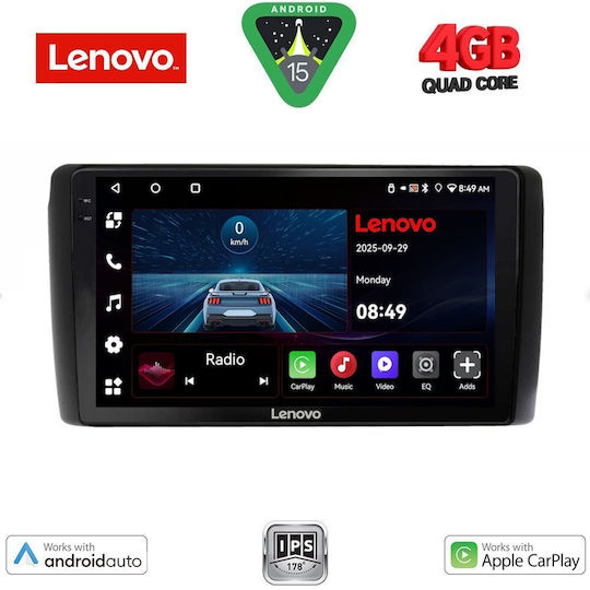 Lenovo Car Audio System for Nissan Leaf 2009-2017 (Bluetooth/USB/AUX/WiFi/GPS/Apple-Carplay/Android-Auto) with Touch Screen 9"