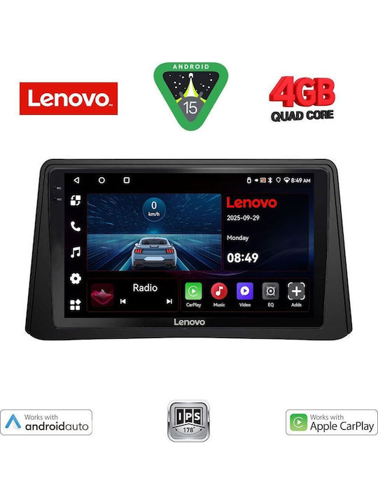 Lenovo Car Audio System for Opel Mokka 2012-2015 (Bluetooth/USB/AUX/WiFi/GPS/Apple-Carplay/Android-Auto) with Touch Screen 9"