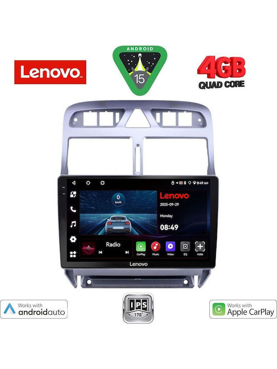 Lenovo Car Audio System for Peugeot 307 2001-2008 (Bluetooth/USB/AUX/WiFi/GPS/Apple-Carplay/Android-Auto) with Touch Screen 9"