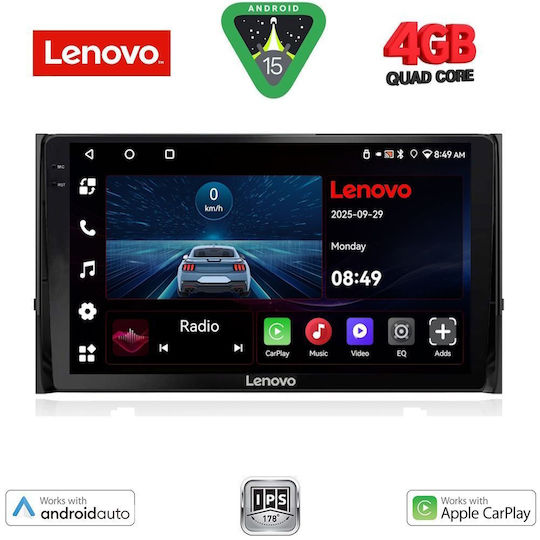 Lenovo Car Audio System for Skoda Karoq / Kodiaq 2016 (Bluetooth/USB/AUX/WiFi/GPS/Apple-Carplay/Android-Auto) with Touch Screen 10"