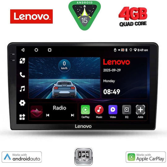 Lenovo Car Audio System for Ssangyong Rexton 2002-2006 (Bluetooth/USB/AUX/WiFi/GPS/Apple-Carplay/Android-Auto) with Touch Screen 9"