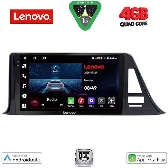 Lenovo Ηχοσύστημα Αυτοκινήτου για Toyota C-HR 2017 (Bluetooth/USB/AUX/WiFi/GPS/Apple-Carplay/Android-Auto) με Οθόνη Αφής 9"