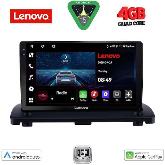 Lenovo Ηχοσύστημα Αυτοκινήτου για Volvo XC 90 2002-2014 (Bluetooth/USB/AUX/WiFi/GPS/Apple-Carplay/Android-Auto) με Οθόνη Αφής 9"