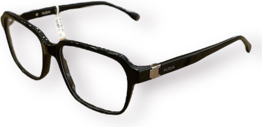 Kubik Ko3087c C1 Unisex Acetate Prescription Eyeglass Frames Square Black