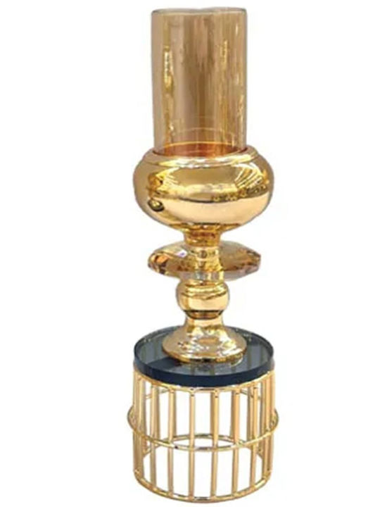 Marhome Candle Holder Metal in Gold Color 8x8x22cm 1pcs 15-40165