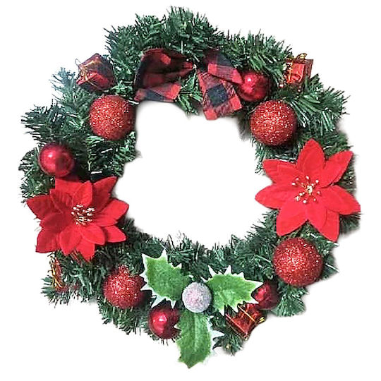 XMASfest Χριστουγεννιάτικο Διακοσμητικό Αλεξανδρινό Μήκους 40εκ. Κόκκινο