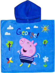 Stamion Детско Пончо Peppa Тюркоазено 50x100cm Тюркоазено Stamion Детско Пончо Peppa Тюркоазено 50x100cm Тюркоазено