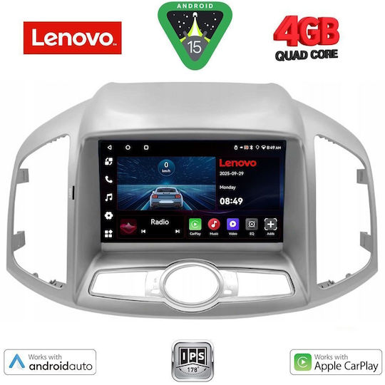Lenovo Car Audio System for Chevrolet Captiva 2012 (Bluetooth/USB/AUX/WiFi/GPS/Apple-Carplay/Android-Auto) with Touch Screen 9"