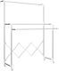 HomCom Stainless Steel Folding Floor Clothes Drying Rack with Hanging Length 50m
