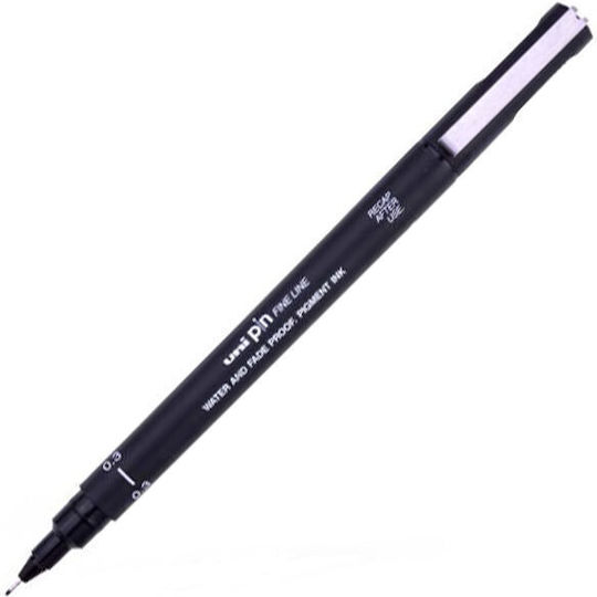 Uni-Ball Schwarz Zeichenmarker 0.3mm Dünne Set 12Stück
