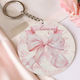 Ключодържател За Кръщене Розова Панделка 5см Vst005 Bal-vst005-pink-bow