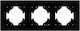 Triple Horizontal Black Switch Frame S203b